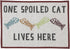PetRageous One Spoiled Cat Tapestry Non-Skid Machine Washable Placemat, 13-Inch by 19-Inch, Off-White