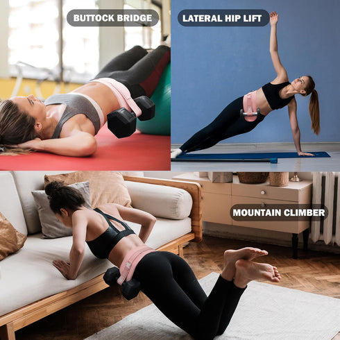 Hip Thrust Belt, Fully Upgraded for Dumbbells, Comfortable Home Gym Belt with Anti-Slip Pads