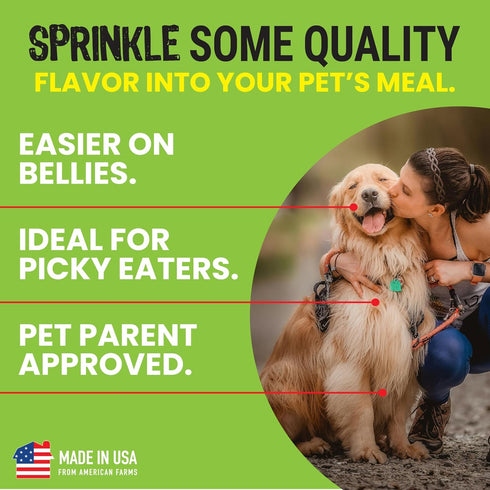 etta says! Liver Sprinkles for Dogs - High Protein Food Topper - 100% Natural Made in USA (Pack of 3)