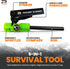 Rainier Rugged 5-in-1 Glow-in-The-Dark Fire Starter Kit - Compact Portable Hiking, Camping, Trekking, Emergency