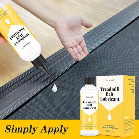 Premium 100% Silicone Lube, 4 Ounces for Treadmill Belt Lubrication, Easy to Apply Lubricant Oil for Treadmills