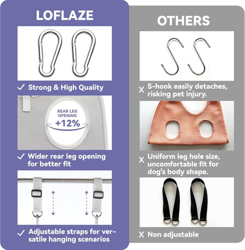 Loflaze Hammock Trimmer Trimming Hammock Dog Grooming Harness for Dogs & Cats with Pet Nail Clipper - Cat Hanger Sling