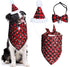 STMK Christmas Snowflake Dog Bandana Costume, Classic Plaid Scarf Hat Bow Tie with Bell Decoration for Pets