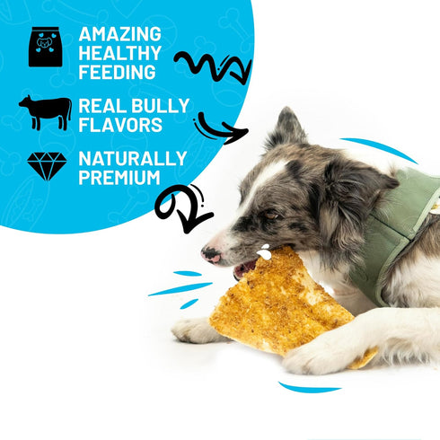 Sitka Farms Bully Dusted Cow Ears for Dogs, 20 Count - 100% Natural Premium No Hide Chews for All Dog Sizes