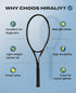 HIRALIY Adult Recreational Tennis Rackets, 27 Inch Super Lightweight for Student Training, Includes 3 Tennis Balls