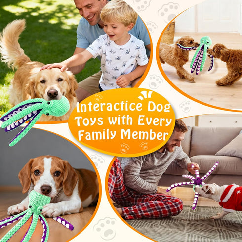 Fuufome Large Squeaky Dog Toys- Plush Dog Toys with Soft Fabric for Small, Medium, and Large Dogs Daily Companionship