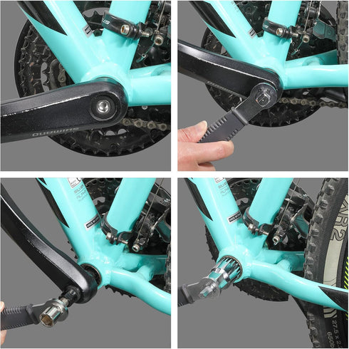 Oumers Bike Repair Tools - Multi-use Bike Crank Extractor, Bottom Bracket Remover & 16mm Spanner Wrench