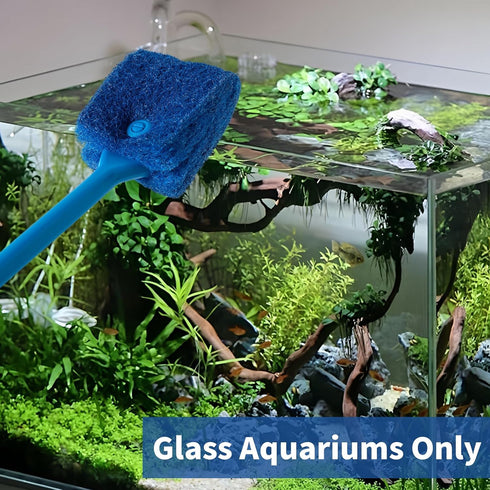 Kitchen,15.4 inches (4) SLSON Aquarium Algae Scraper Double Sided Sponge Brush Cleaner Long Handle Fish Tank Scrubber