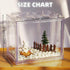 Small Betta Fish Tank, Stackable Mini Aquarium Kit with Gravel & Forest Micro Landscape, 0.6 Gallon Acrylic Cube Bowl