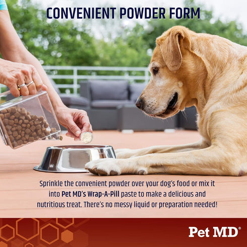 Pet MD Bone Broth for Dogs, Dog Food Toppers with Vitamins and Natural Joint Support - 4 oz