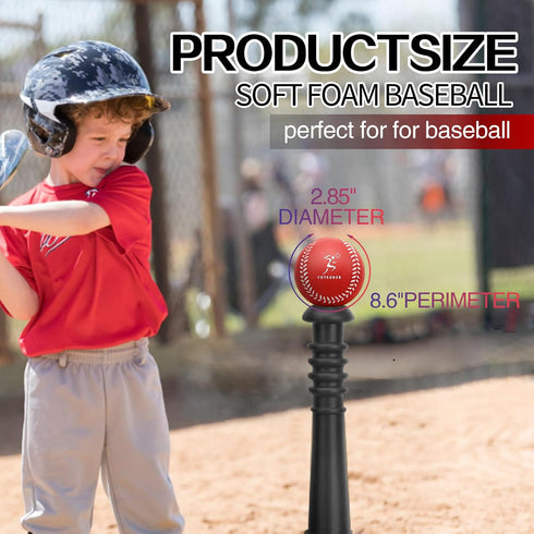 Foam Baseballs, Soft 6 Pack for Kids Beginners Training, Safe Indoor Outdoor Play with Carrying Bag
