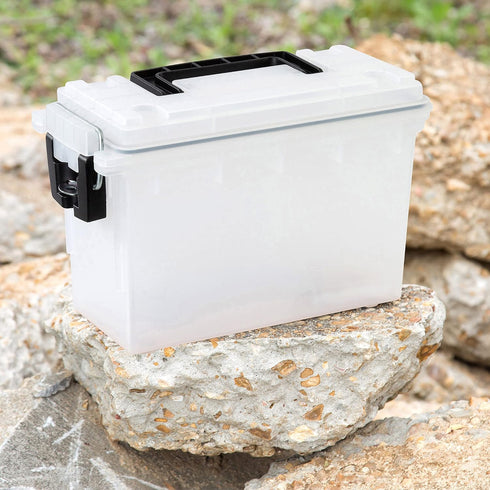 Sheffield 12635 Translucent Field Box, Ammo Storage Box for Pistol, Rifle, Shotgun, Water Resistant, Made in USA
