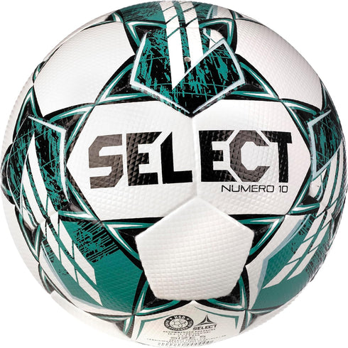 10 V23, 5 Select Numero Soccer Ball, White/Teal Size
