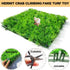 2 PCS Hermit Crab Climbing Toys, Faux Grass Mat 10 x 10 Inch, Fake Turf Hermit Crab Climbing Wall, Fish Tank Decorations