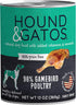 Hound & Gatos Wet Dog Food, 98% Gamebird Poultry, Case of 12, 13 oz Cans