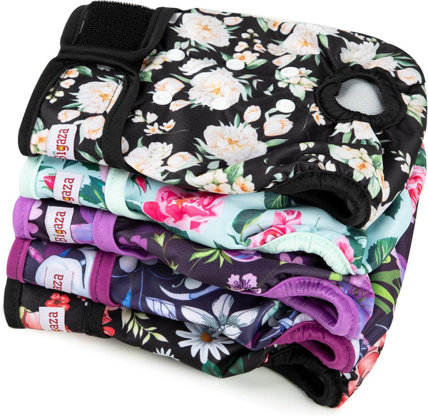 Washable Reusable Female Dog Diapers(5 Pack) Small Medium Large Doggie Puppy &