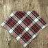 Elegant Little Tail Christmas Plaid Pet Bandana, Washable Reversible Cotton Scarf for Small to Large Dogs