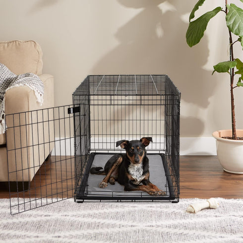 Bone Dry Striped Pet Cage Mat, X-Large, 25 x 39, Gray