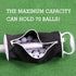 HOW TRUE Golf Ball Shag Bag with Aluminum Handle - Holds up to 70 Balls