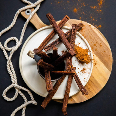USA Sweet Potato Dog Treats - Grain Free, Cinnamon Pumpkin Crunchy Sticks Promote Positive Gut Health, No Preservatives