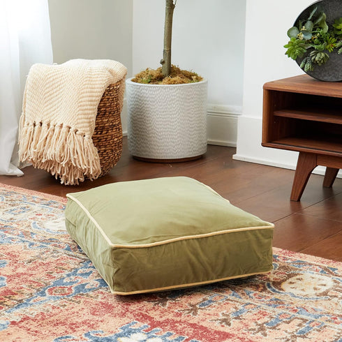 South Pine Porch Buddy Rectangle Pillow Style Dog Bed, Extra Small, Moss, 24" x 18"
