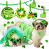 80pcs St.Patrick's Day Dog Hair Bows, Holiday Small Pet Grooming Bows with Rubber Bands, Green Clover Accessories
