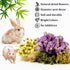 42Pcs Sukh Herb Bedding Habitat Decor - Natural Flower Hamster Mate Herbs Sprays Cage Safe Pet Accessories Decorations