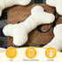 Poen 6 Pcs Bone Shaped Plush Squeaker Dog Toy, 8.27 x 4.72 Inch, Soft Calming Interactive Fetch Toy, White