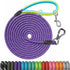 NTR Dog Rope Leash, 10FT Recall Training Lead with Reflective Threads and Soft Rubber Handle for Small Medium Large