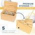 Golf Scorecard Collection Box - Organize and Display Scorecards, Photos, Keepsakes, Yardage Books with 5 Dividers