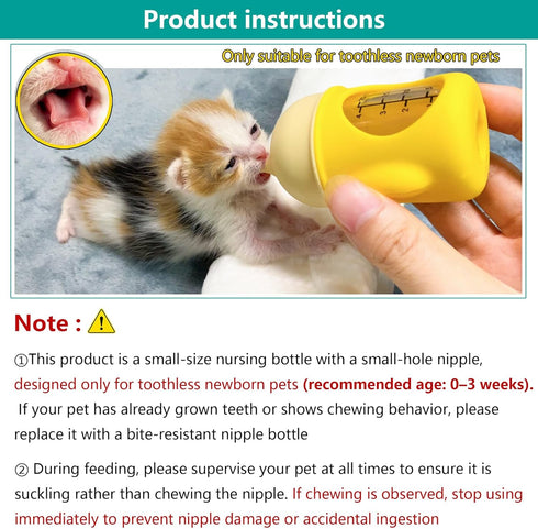 YeulYuuri 20ml) Puppy Bottles for NursingKitten Bottles for NursingPet Feeding Bottle(Yellow