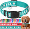 TECEUM Reflective Pet Collar – Basic Nylon Dog Collar – Quick Release Buckle – Teal - ESA – L – Fits Small, Medium and