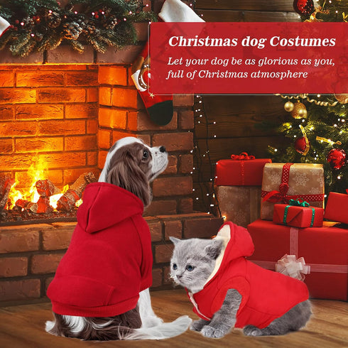 3 Pcs Pet Dog Sweater Jacket, Large, Knitwear Hoodie Clothes, Warm Winter Costume for Puppies