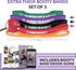 Rubberbanditz Extra Thick Booty Bands for Glutes and Legs Workouts - 5 Mini Resistance Band Sizes 5-100 lbs