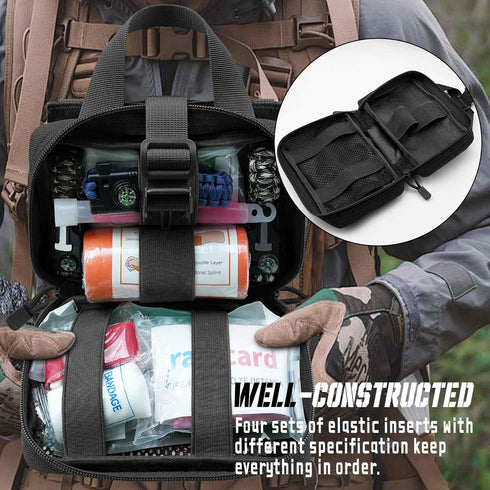 Upgrade Molle Rip Away Ifak Pouch, Tactical Small Belt First Aid Medical Utility EMT Pouch