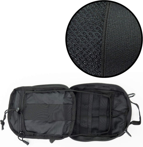 LINE2design First Aid (Ifak) Pouch EMS Bag - Tactical EDC Rescue Utility Gear IFAK Bags for Hiking, Includes USA Patch
