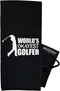 Wolf Golf Towels - World's Okayest Golfer Towel, Embroidered Funny Golf Gift for Men, Accessories