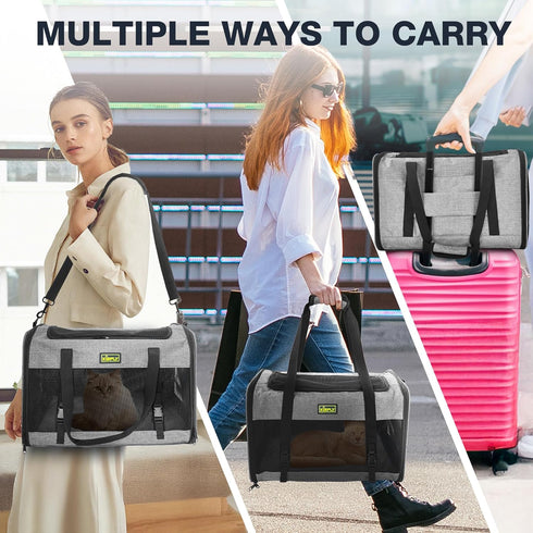 2 25 lbs, 20x13x13 Cat Carrier for Cats/Kitten, Pet Carrier for Cat, Puppy, Small Dog & Bunny, Foldable Soft-Sided