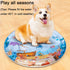 ZHAKKE 100 100 cm Thickened Water Sensory Playmat for Cats x Round Sensor Cat Bed Cooling Mat for Pets Playing Sleeping