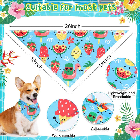 Bulyoou 72 Summer Summer Pcs Dog Bandanas Bulk for Adjustable Washable Pet Triangle Scarf Soft Kerchief Bib for Holiday