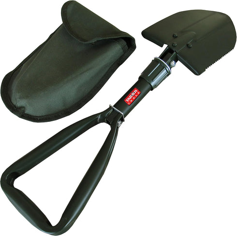 TABOR TOOLS Folding Shovel - Portable Survival Spade for Camping Gear and Emergencies - Lightweight E-Tool with