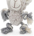 Senior Mini Fleece Dog Toy - Calming Lavender with Rope Arms/Legs, Grey, 15cm x 15cm for Senior Dogs