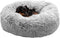 Furhaven 30" Round Calming Donut Dog Bed for Medium/Small Dogs, Refillable with Removable Washable Cover, Mist Gray,