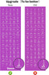 Upgrade Instructional Yoga Mat with 75 Poses Printed, 6mm Travel Mat with Bag, Purple & Blue