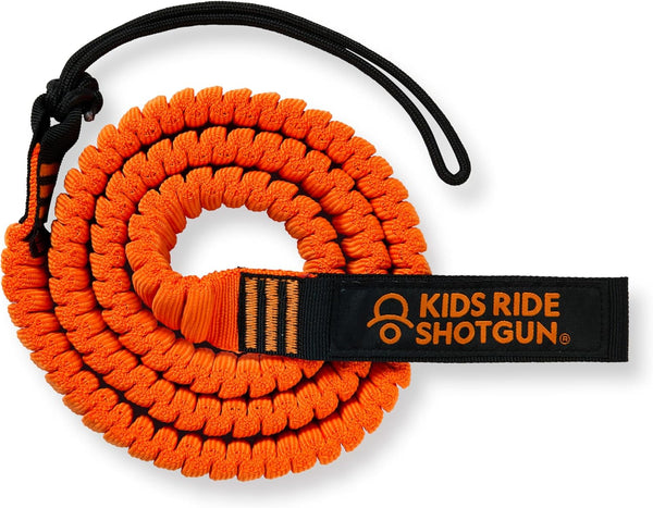SHOTGUN Kids MTB Tow Rope - Orange | Child Bike Stretch Bungee Cord Pull Behind