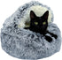 Cat & Dog Cave Bed, Plush Round Beds for Small Breeds & Indoor Cats, Cozy Donut Design, Machine-Washable (20×20 inch,