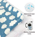Lesure Dog Beds Large Sized, Thick Shredded Chopped Foam Pet Bed, Indoor with Removable Cover, 35'x22', Blue.