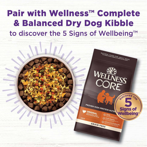 Wellness Bowl Boosters - Dog Food Topper for Small, Medium, & Large Breeds, Grain Free, Natural Chicken, 4 Ounce Bag