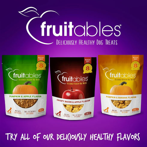 Fruitables Baked Dog Treats – Healthy Low Calorie Pumpkin and Blueberry, 12 Ounces