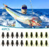 Ownsig 40 Pcs Black Cricket Shape Fishing Soft Lures, Super Simulate Insect Artificial Bait